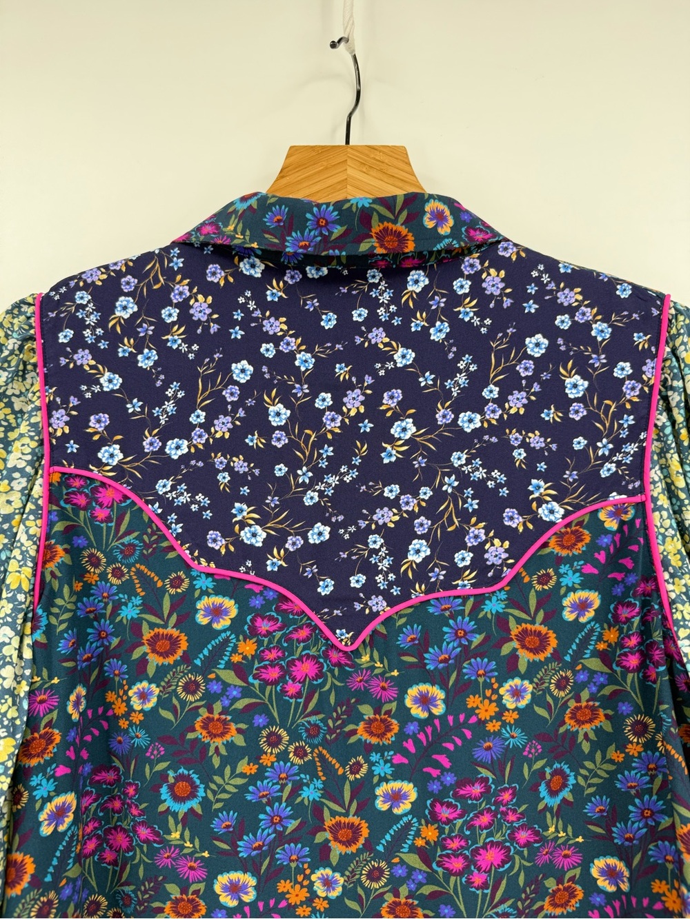 SSYS Livvy Mix Print Dress Long Sleeve Boho Chic Western in Patchwork Floral M - Picture 13 of 15
